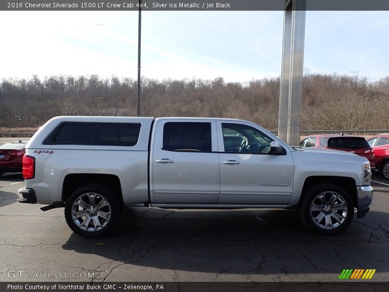 Silver Ice Metallic / Jet Black 2016 Chevrolet Silverado 1500 LT Crew Cab 4x4