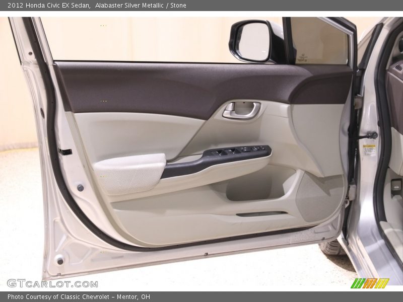Alabaster Silver Metallic / Stone 2012 Honda Civic EX Sedan