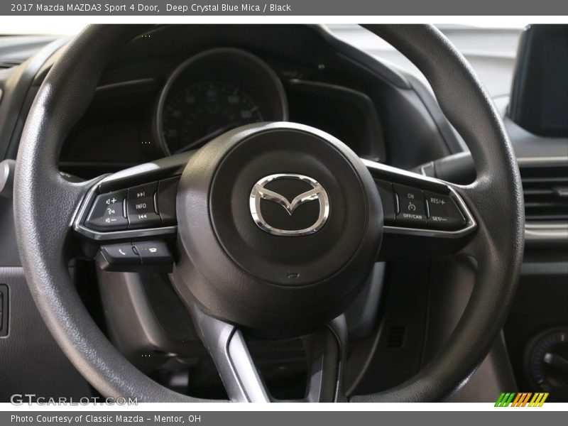 Deep Crystal Blue Mica / Black 2017 Mazda MAZDA3 Sport 4 Door