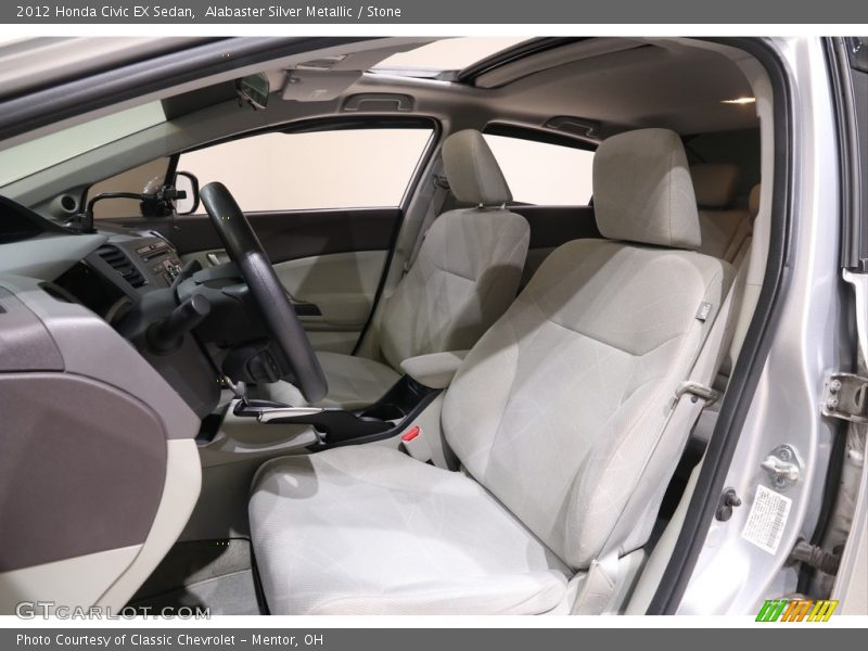 Alabaster Silver Metallic / Stone 2012 Honda Civic EX Sedan