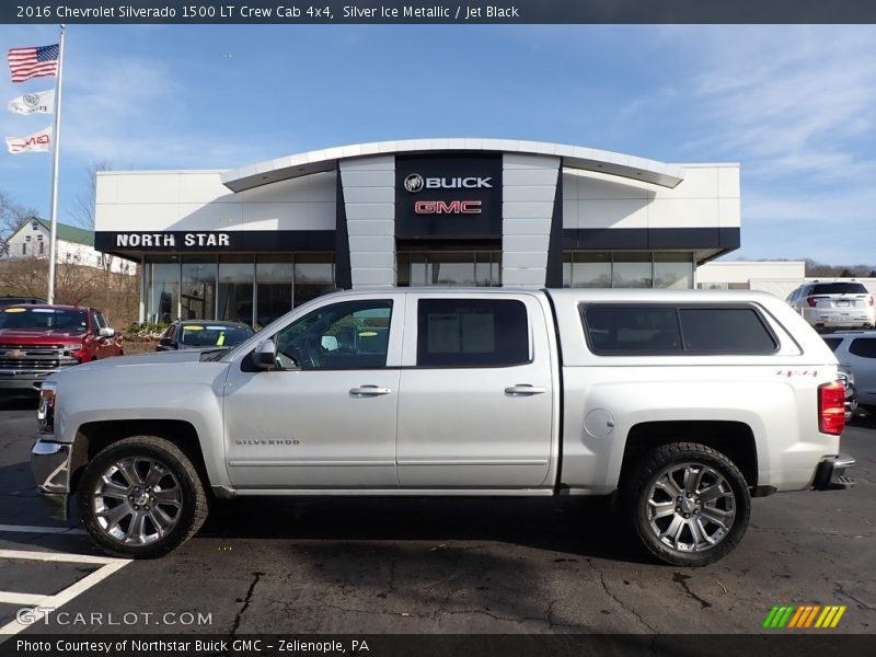 Silver Ice Metallic / Jet Black 2016 Chevrolet Silverado 1500 LT Crew Cab 4x4