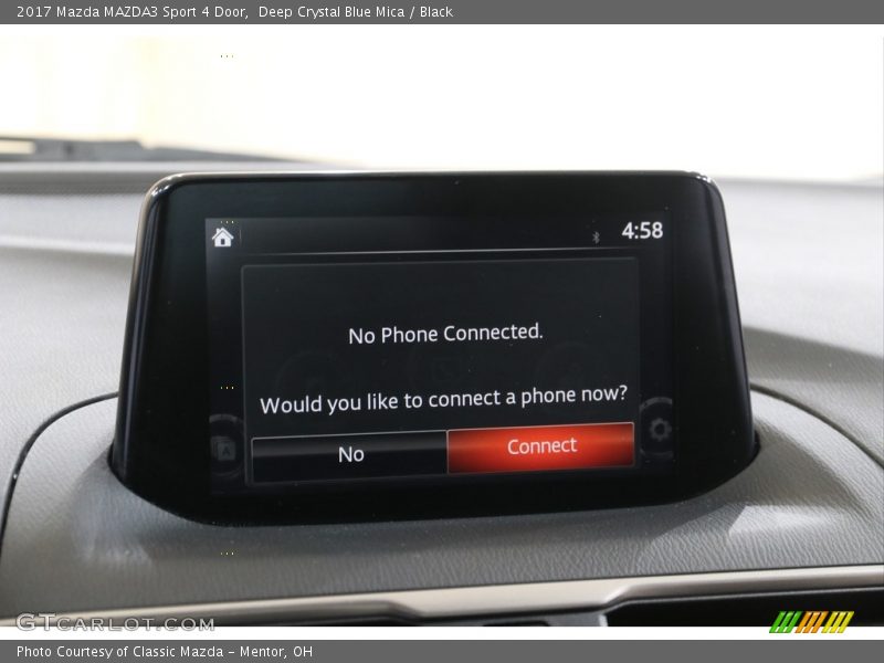 Deep Crystal Blue Mica / Black 2017 Mazda MAZDA3 Sport 4 Door