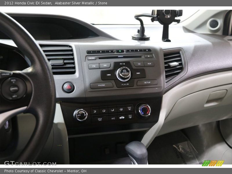 Alabaster Silver Metallic / Stone 2012 Honda Civic EX Sedan