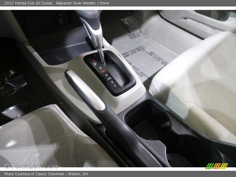 Alabaster Silver Metallic / Stone 2012 Honda Civic EX Sedan