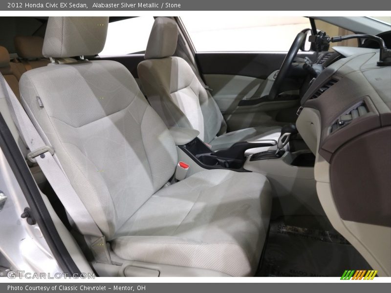 Alabaster Silver Metallic / Stone 2012 Honda Civic EX Sedan