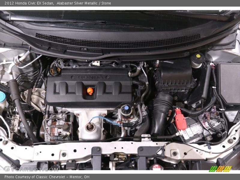 Alabaster Silver Metallic / Stone 2012 Honda Civic EX Sedan
