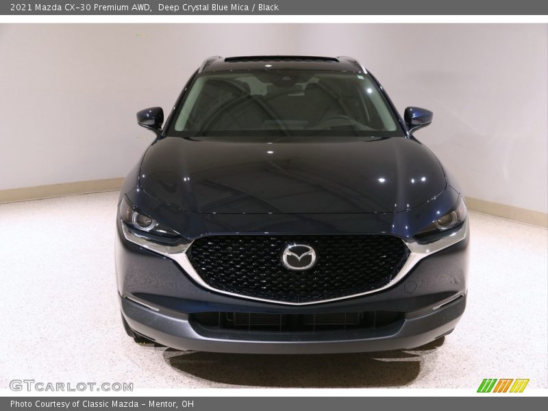 Deep Crystal Blue Mica / Black 2021 Mazda CX-30 Premium AWD
