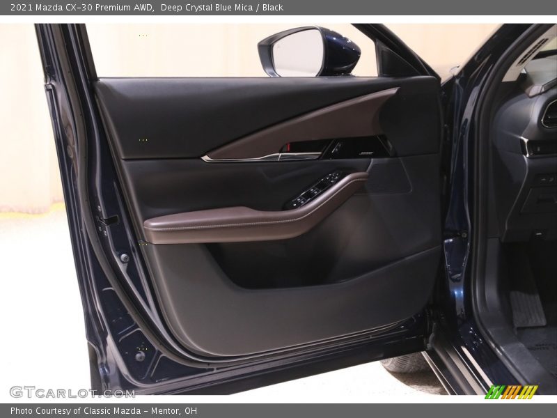 Deep Crystal Blue Mica / Black 2021 Mazda CX-30 Premium AWD