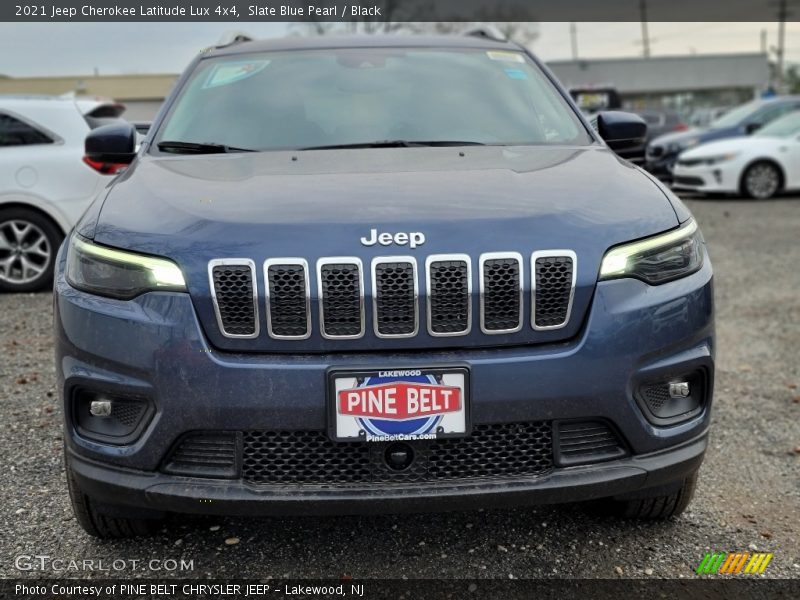 Slate Blue Pearl / Black 2021 Jeep Cherokee Latitude Lux 4x4
