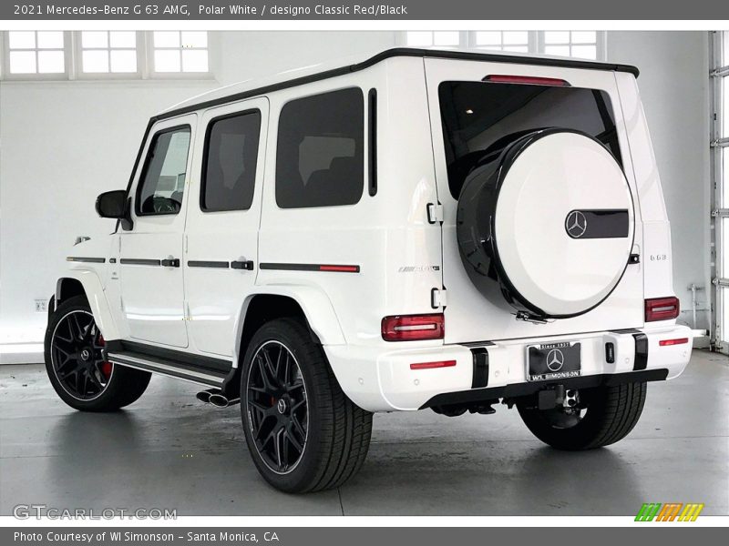 Polar White / designo Classic Red/Black 2021 Mercedes-Benz G 63 AMG