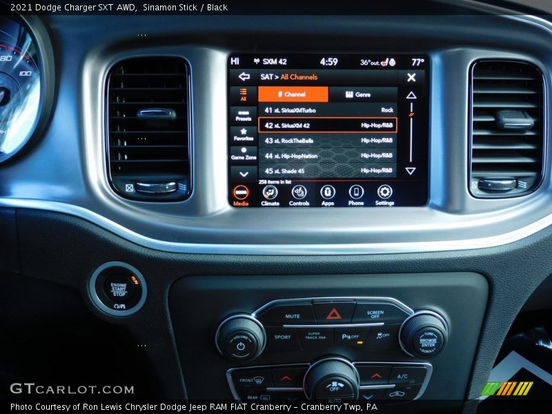 Sinamon Stick / Black 2021 Dodge Charger SXT AWD