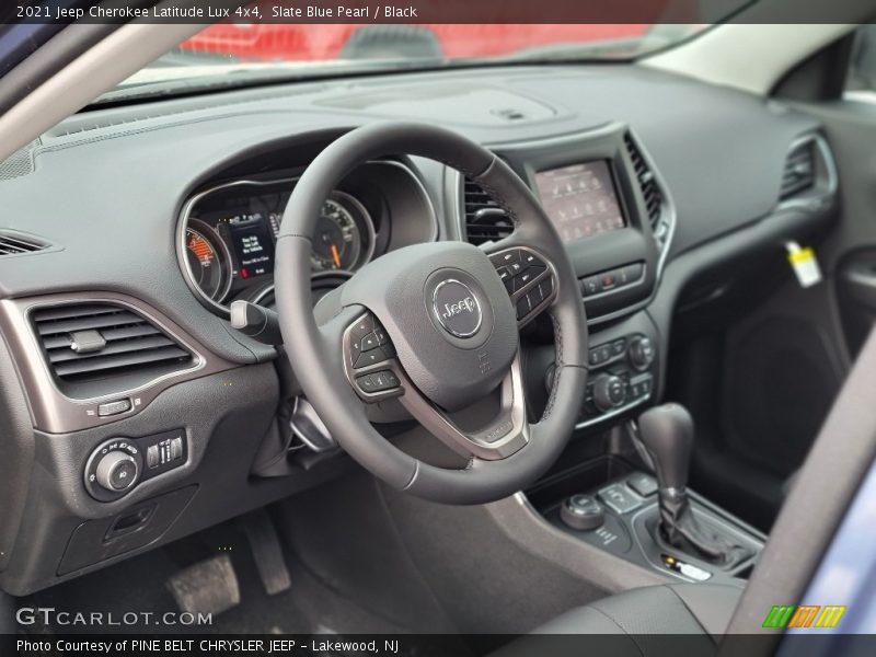 Slate Blue Pearl / Black 2021 Jeep Cherokee Latitude Lux 4x4