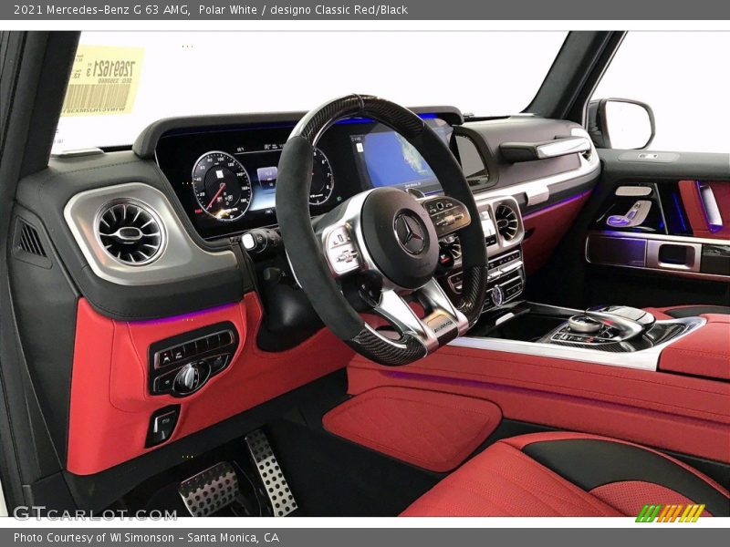 Polar White / designo Classic Red/Black 2021 Mercedes-Benz G 63 AMG