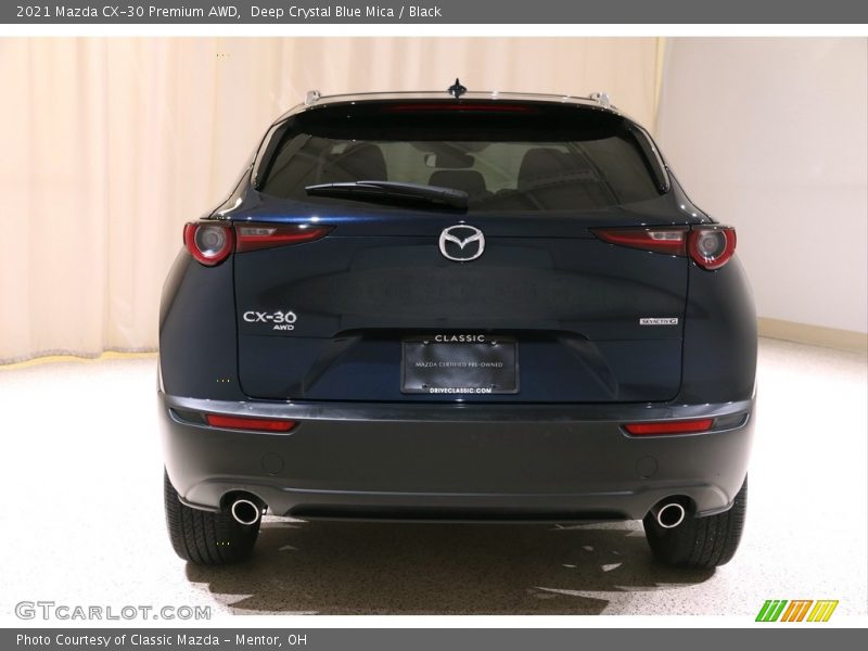 Deep Crystal Blue Mica / Black 2021 Mazda CX-30 Premium AWD