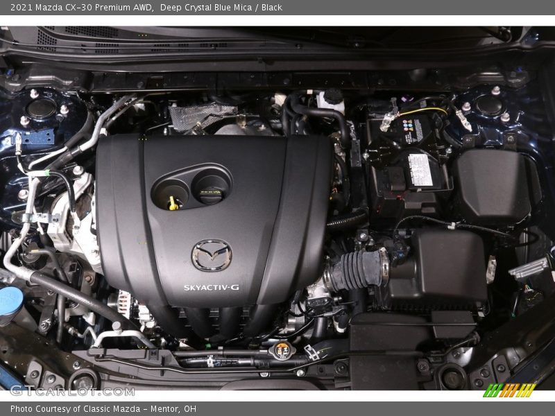 Deep Crystal Blue Mica / Black 2021 Mazda CX-30 Premium AWD