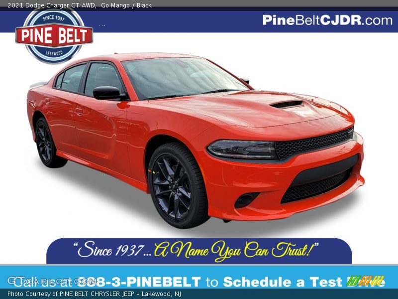 Go Mango / Black 2021 Dodge Charger GT AWD