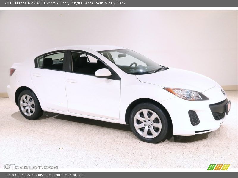 Crystal White Pearl Mica / Black 2013 Mazda MAZDA3 i Sport 4 Door