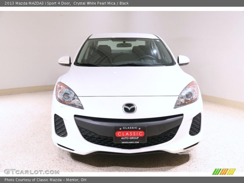Crystal White Pearl Mica / Black 2013 Mazda MAZDA3 i Sport 4 Door