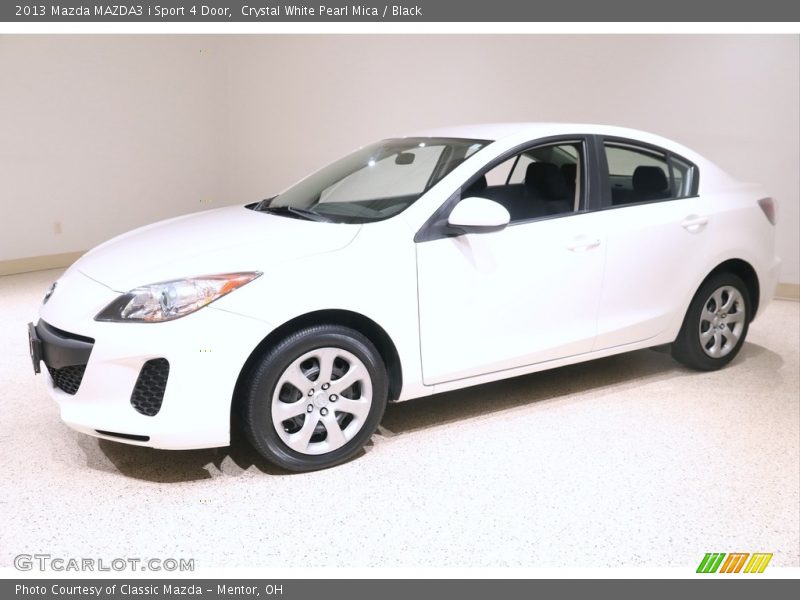 Crystal White Pearl Mica / Black 2013 Mazda MAZDA3 i Sport 4 Door