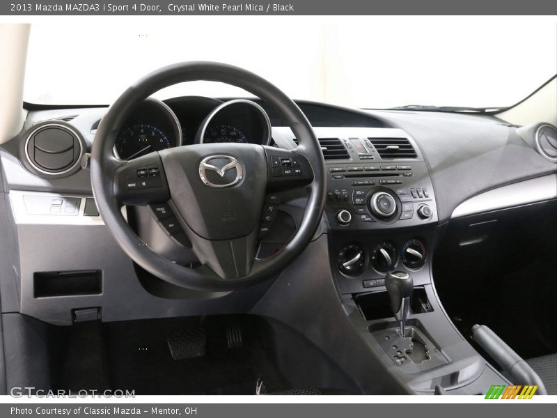 Crystal White Pearl Mica / Black 2013 Mazda MAZDA3 i Sport 4 Door