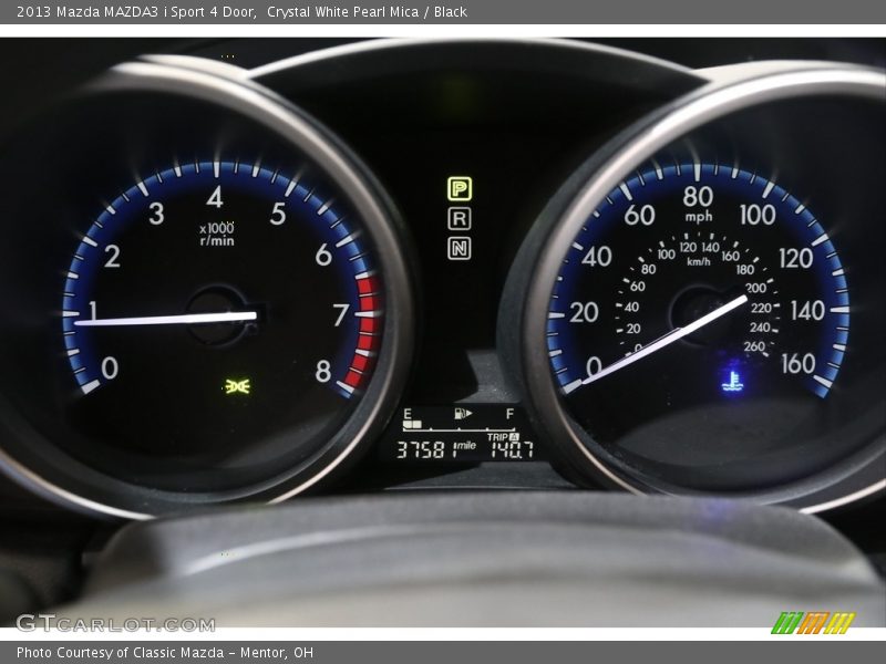 Crystal White Pearl Mica / Black 2013 Mazda MAZDA3 i Sport 4 Door