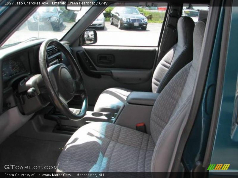 Emerald Green Pearlcoat / Grey 1997 Jeep Cherokee 4x4