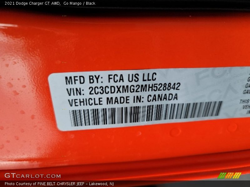 Go Mango / Black 2021 Dodge Charger GT AWD