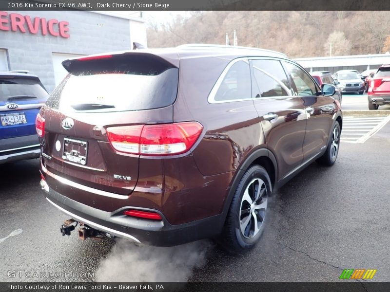 Dark Cherry / Stone Beige 2016 Kia Sorento EX V6 AWD