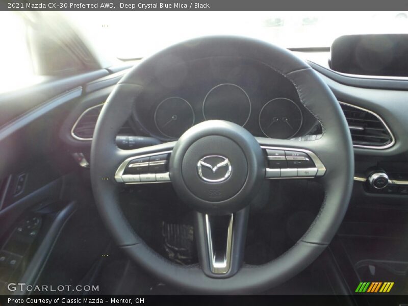Deep Crystal Blue Mica / Black 2021 Mazda CX-30 Preferred AWD