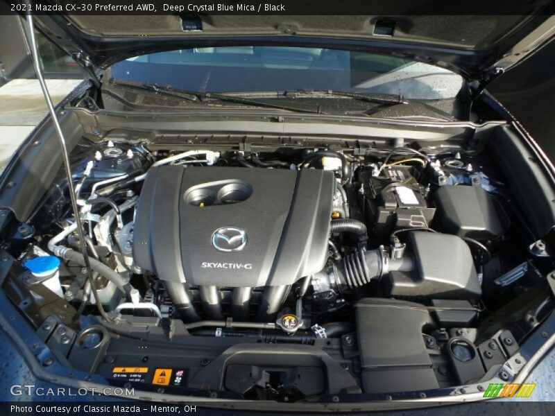 Deep Crystal Blue Mica / Black 2021 Mazda CX-30 Preferred AWD