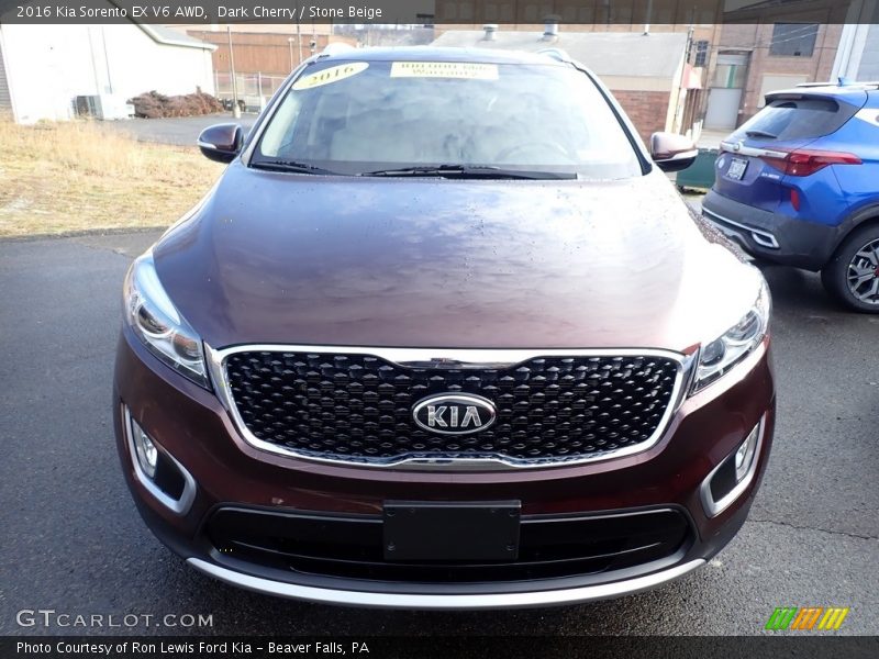 Dark Cherry / Stone Beige 2016 Kia Sorento EX V6 AWD