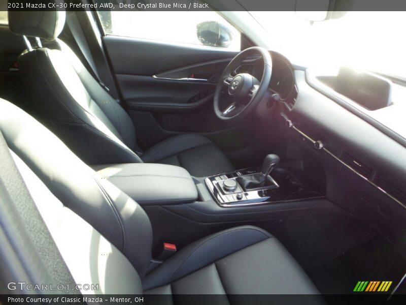 Deep Crystal Blue Mica / Black 2021 Mazda CX-30 Preferred AWD