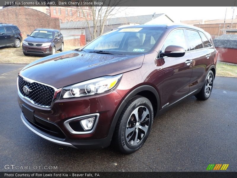 Dark Cherry / Stone Beige 2016 Kia Sorento EX V6 AWD