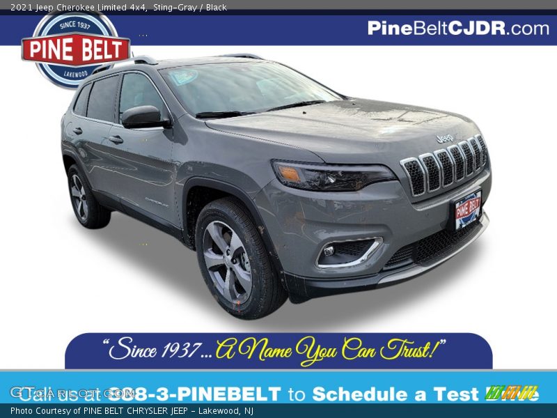 Sting-Gray / Black 2021 Jeep Cherokee Limited 4x4