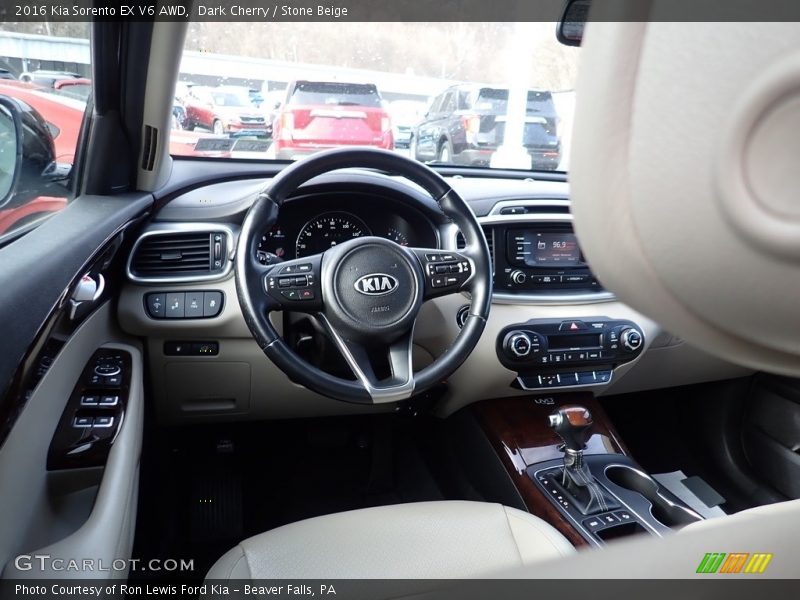 Dark Cherry / Stone Beige 2016 Kia Sorento EX V6 AWD
