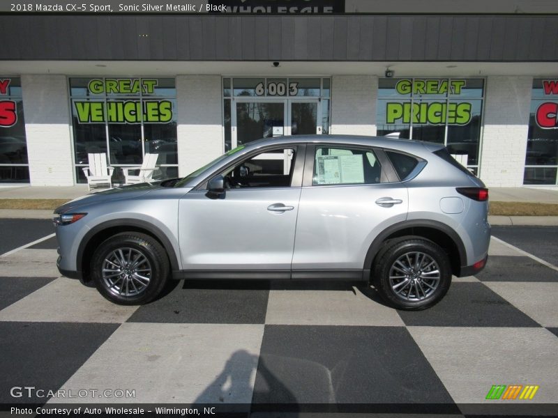 Sonic Silver Metallic / Black 2018 Mazda CX-5 Sport