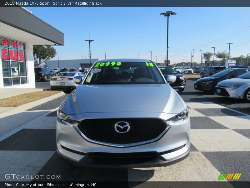 Sonic Silver Metallic / Black 2018 Mazda CX-5 Sport