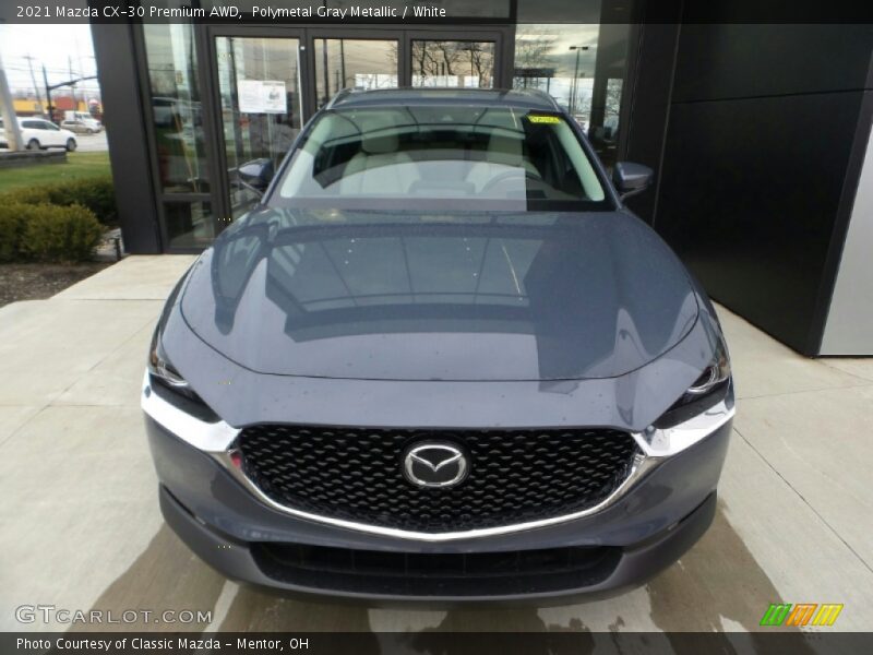 Polymetal Gray Metallic / White 2021 Mazda CX-30 Premium AWD