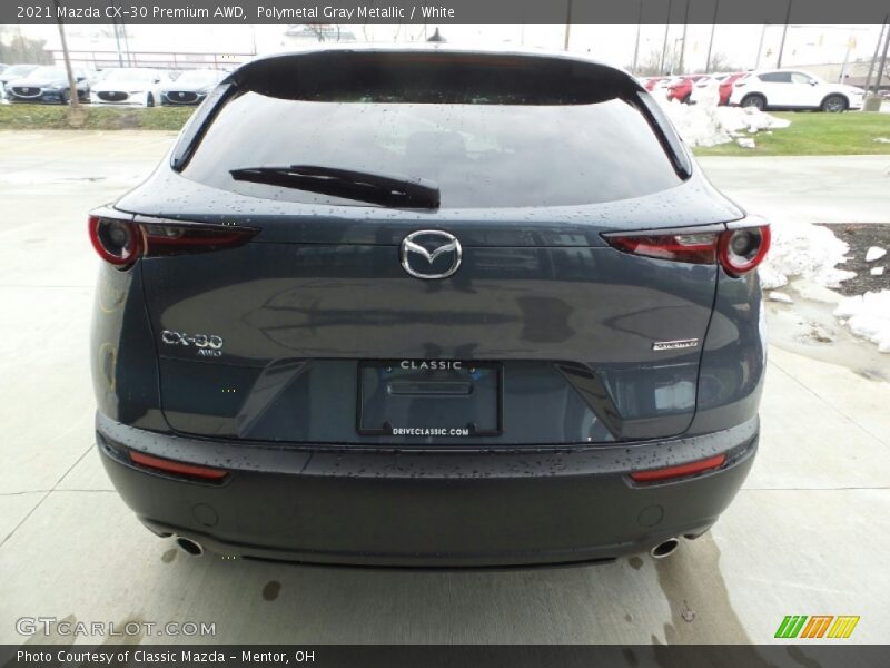 Polymetal Gray Metallic / White 2021 Mazda CX-30 Premium AWD