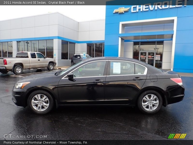 Crystal Black Pearl / Black 2011 Honda Accord SE Sedan