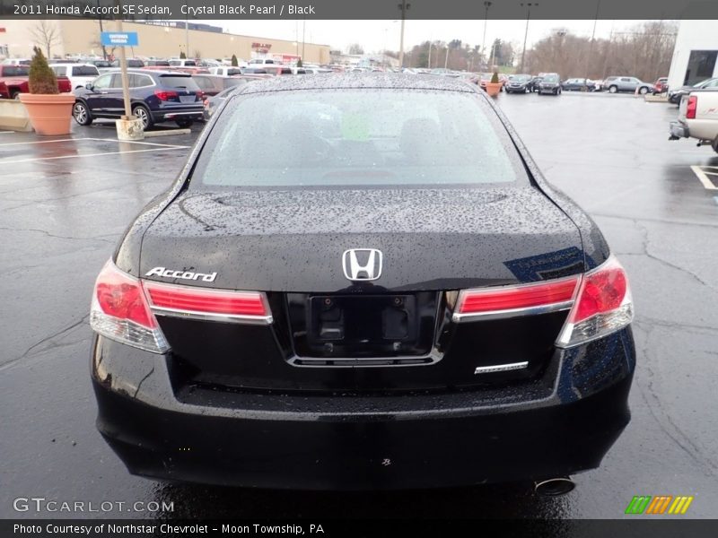 Crystal Black Pearl / Black 2011 Honda Accord SE Sedan