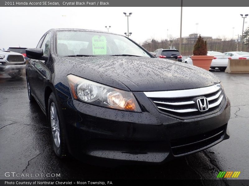Crystal Black Pearl / Black 2011 Honda Accord SE Sedan