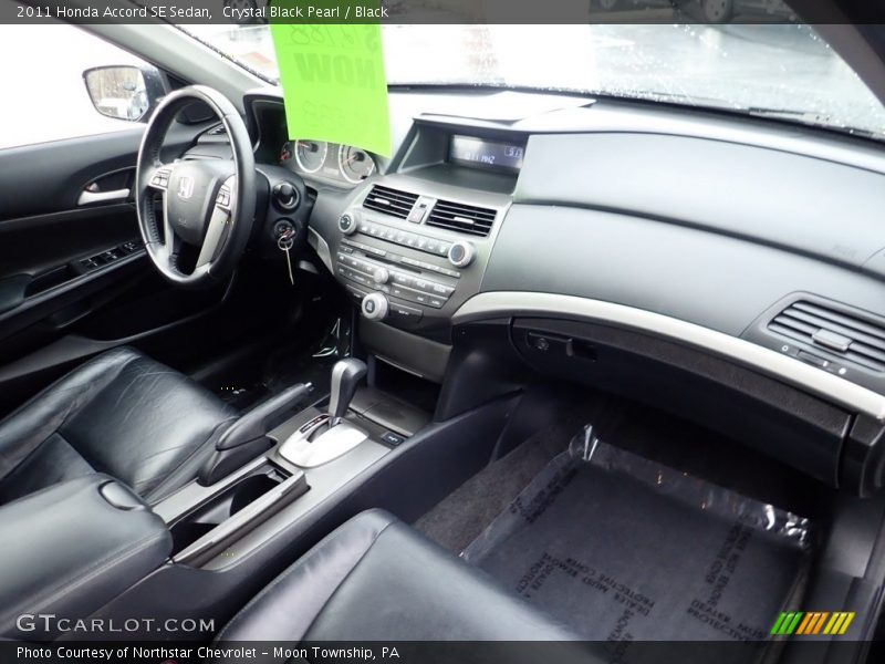 Crystal Black Pearl / Black 2011 Honda Accord SE Sedan