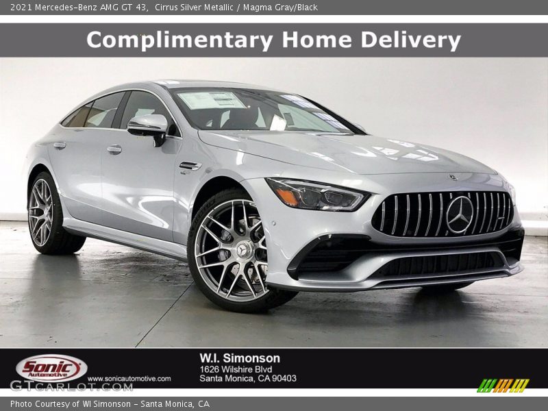 Cirrus Silver Metallic / Magma Gray/Black 2021 Mercedes-Benz AMG GT 43