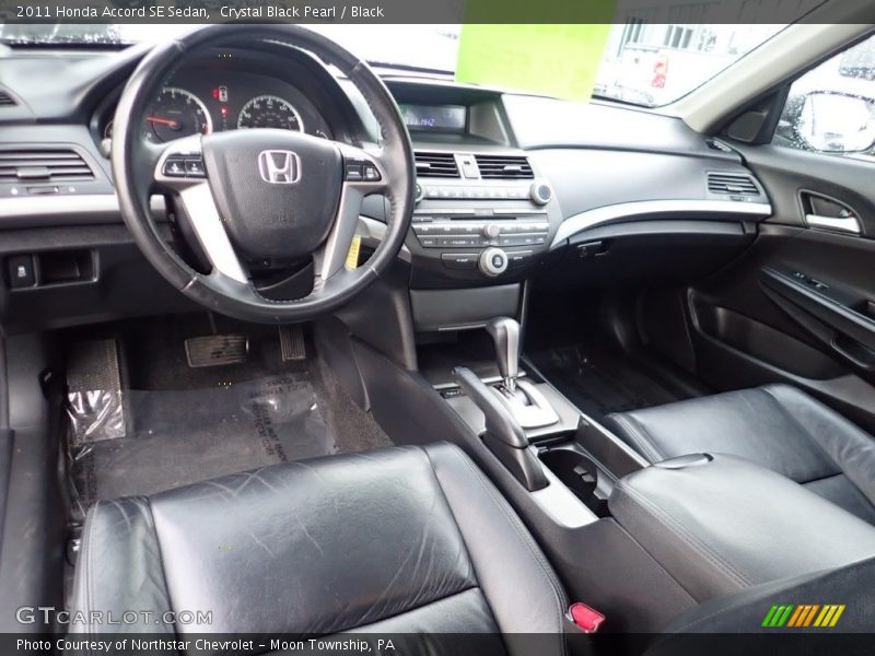 Crystal Black Pearl / Black 2011 Honda Accord SE Sedan