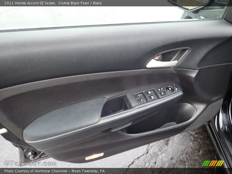 Crystal Black Pearl / Black 2011 Honda Accord SE Sedan