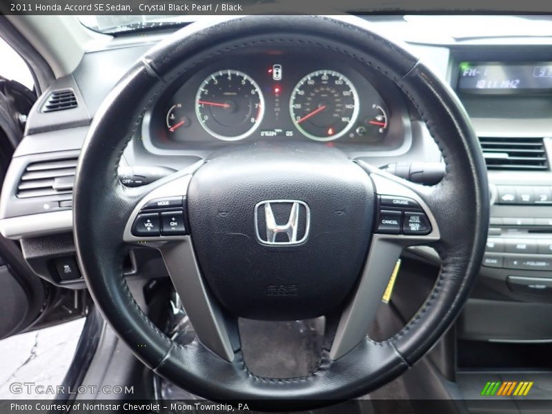 Crystal Black Pearl / Black 2011 Honda Accord SE Sedan