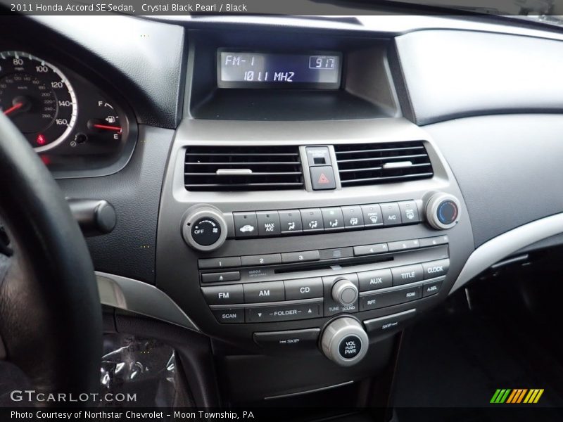 Crystal Black Pearl / Black 2011 Honda Accord SE Sedan