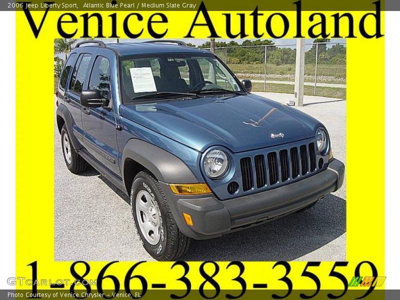 Atlantic Blue Pearl / Medium Slate Gray 2006 Jeep Liberty Sport