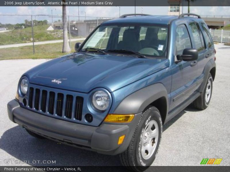 Atlantic Blue Pearl / Medium Slate Gray 2006 Jeep Liberty Sport